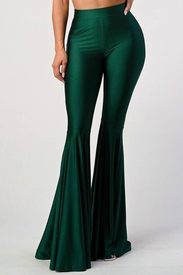 Green Stretchy Flares The Grove Gift Shop